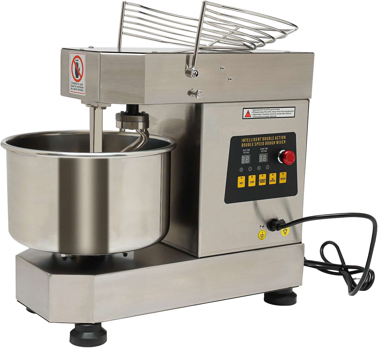 10.5Qt 1000W Spiral Mixer with Stainless Steel Bowl W551