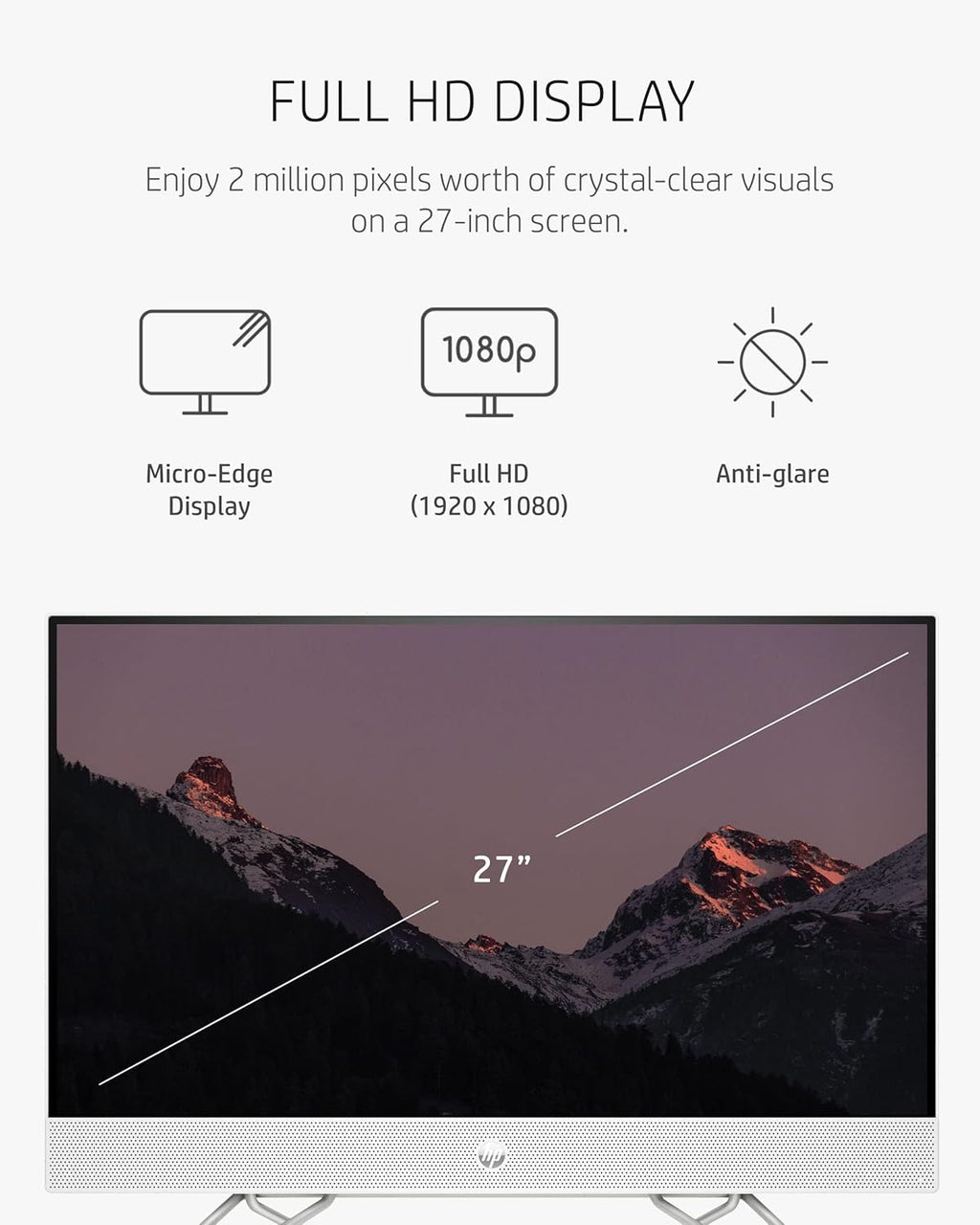 27" Touchscreen FHD All-in-One Desktop Computer, Octa-Core AMD Ryzen 7 5700U, 32GB DDR4 RAM, 1TB PCIe SSD, Windows 11 Pro R3926