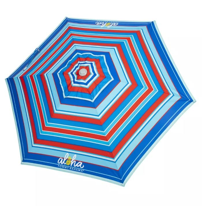 7 Feet Beach Umbrella with Tilt and Telescoping Pole K3893