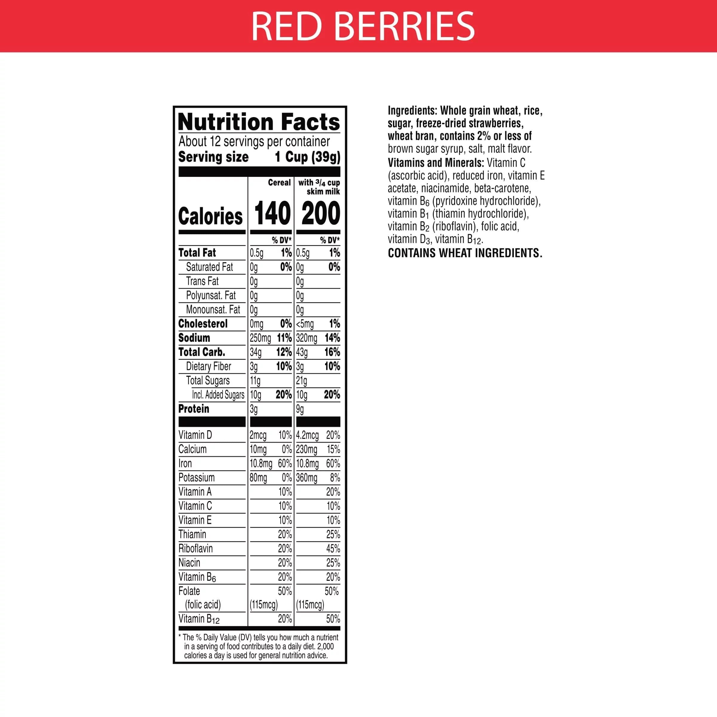 Red Berries Cold Breakfast Cereal (Pack of 2) Q836712