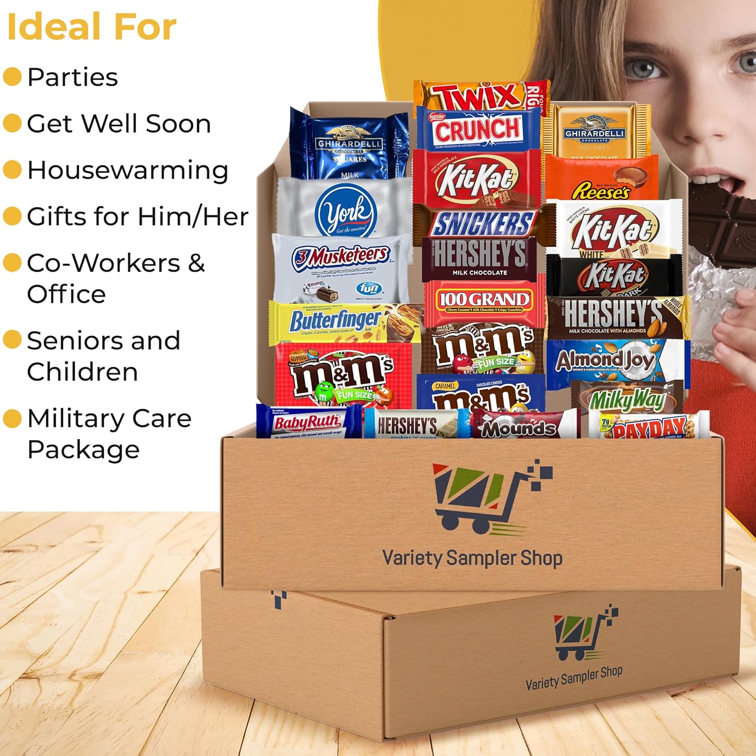 50 Fun Size Chocolate Candy Variety Pack D729