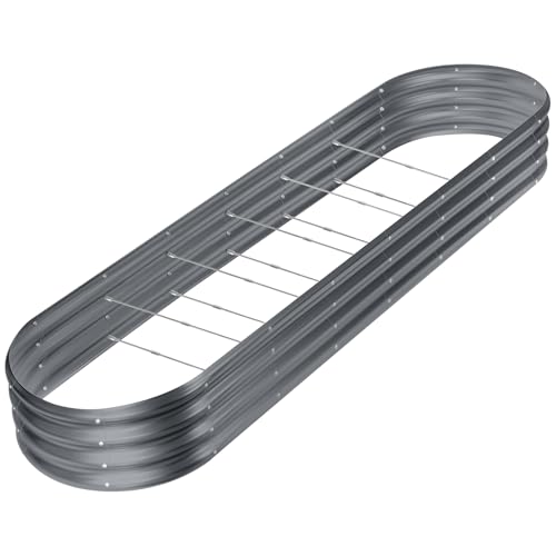 8ft Galvanized Raised Garden Bed Kit, Silver, 108 Gallon Capacity W730667