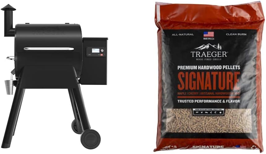 Bronze Wood Pellet Grill and Smoker with Wifi W83635