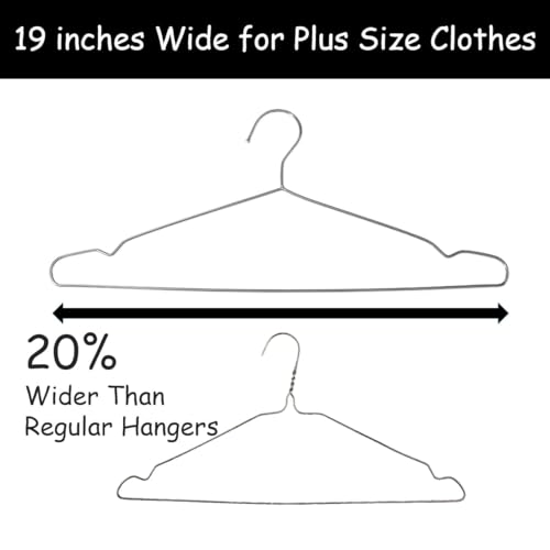 19 Inch Stainless Steel Wire Hangers, 40pk S563