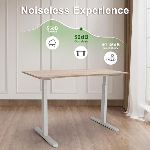 White Height Adjustable Electric Standing Desk Frame O4293