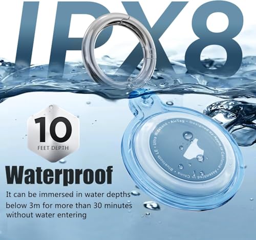 Waterproof Clear Airtag Holder with Keychain F6380