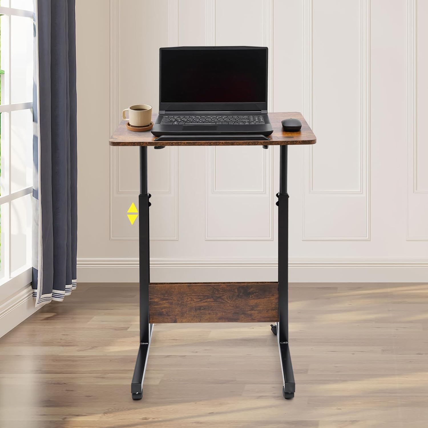 24 x 16 inch Adjustable Height Rolling Desk H2857