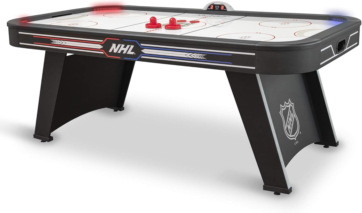 NHL Air Hockey Table with Automatic LED Electronic Scoring T7849