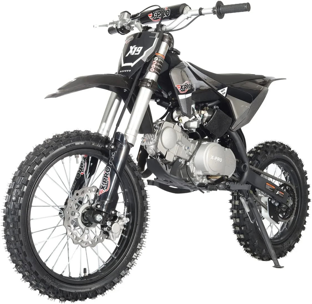 125cc Dirt Bike with 4 Speed Semi-Automatic Transmission, Kick Start 17"/14" Tires Y896