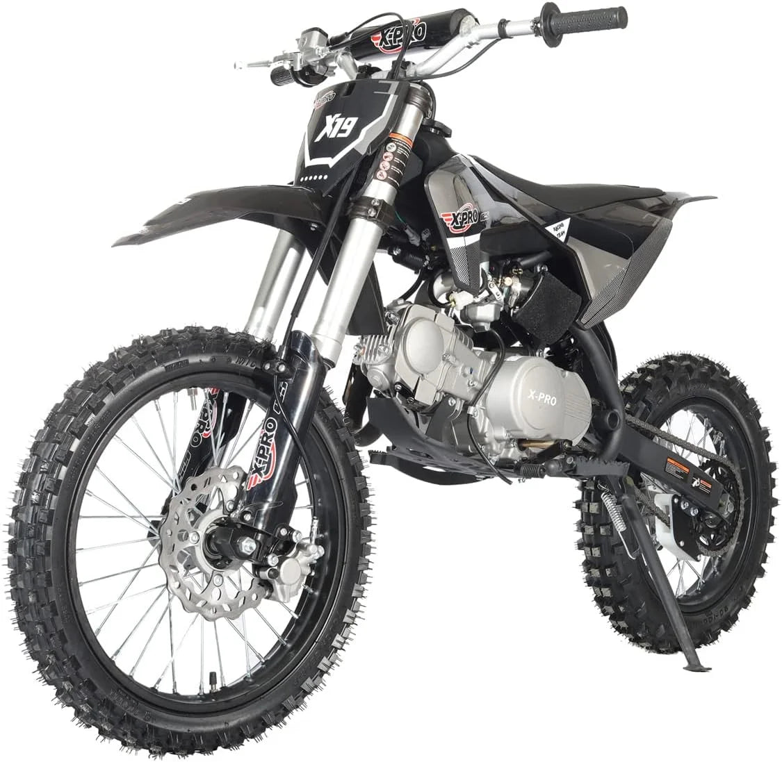 125cc Dirt Bike with 4 Speed Semi-Automatic Transmission, Kick Start 17"/14" Tires Y896