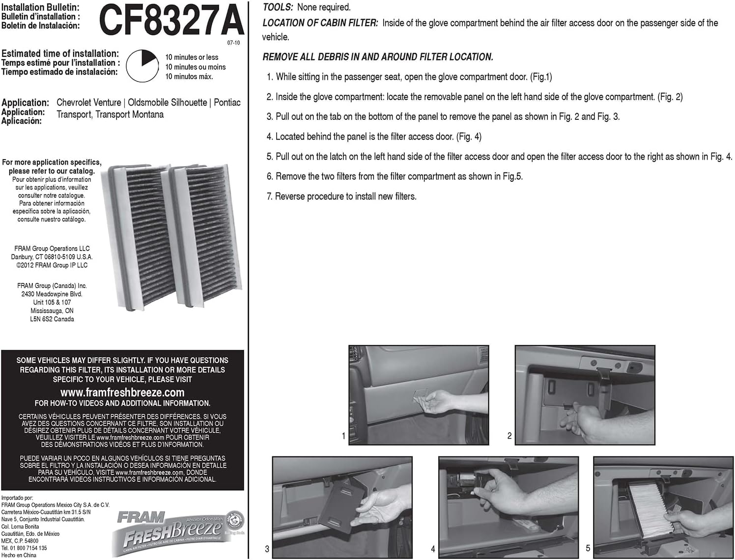 Cabin Air Filter with Arm and Hammer Baking Soda C5834