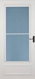 White Mid-View Wood Core Storm Door V41553
