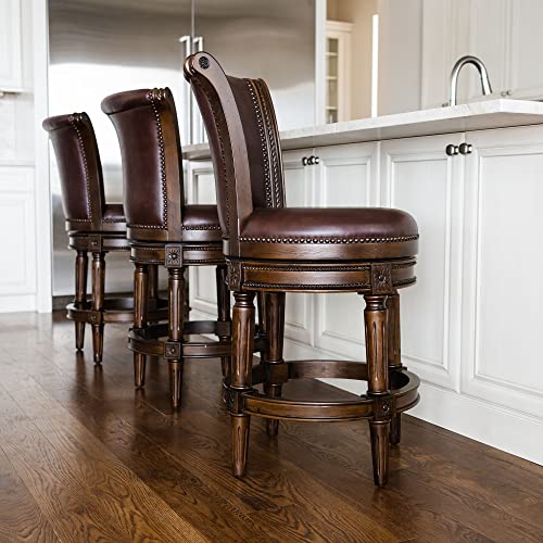 White Oak Finish Natural Color Fabric Counter Height Barstool with Back, Set of 2 K2598