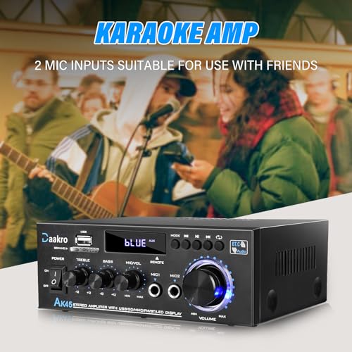300W 2 Channel Bluetooth Stereo Audio Amplifier F127