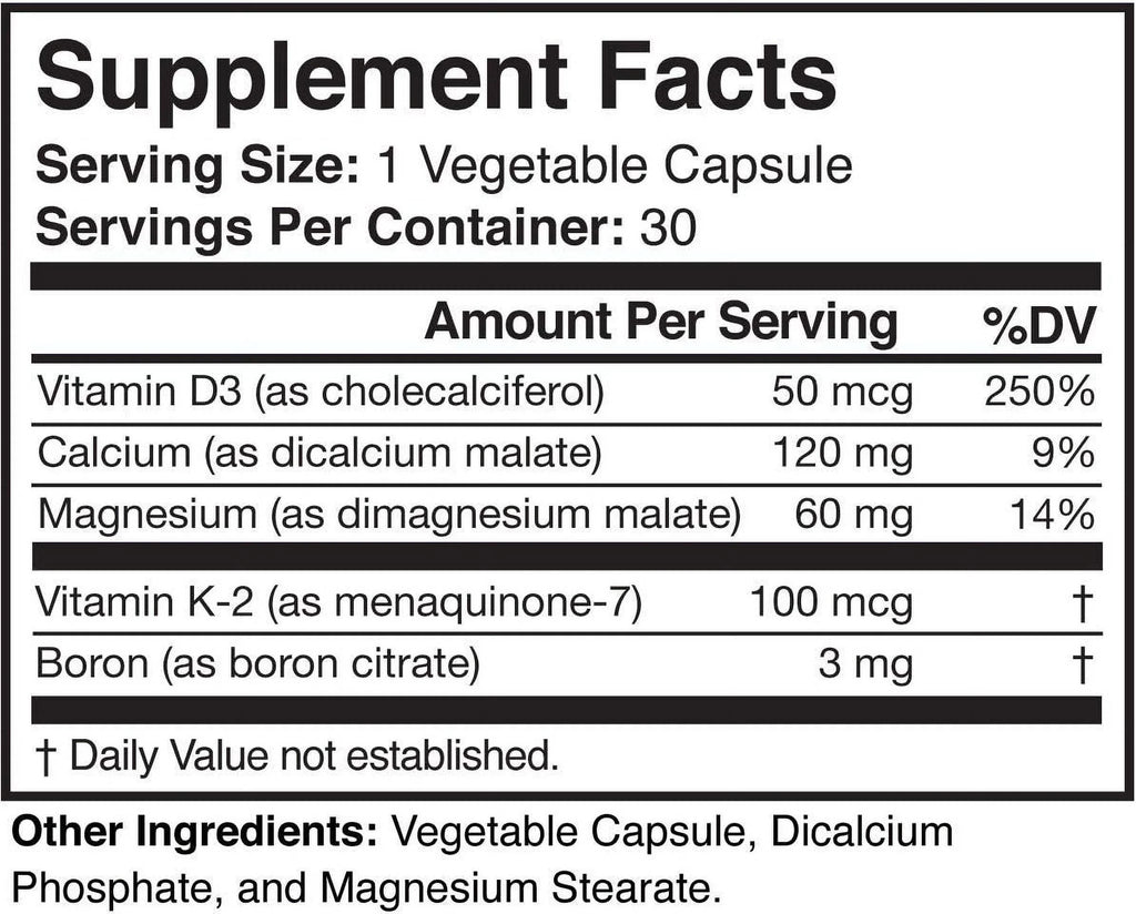 Natural Bone Support Supplement P261972