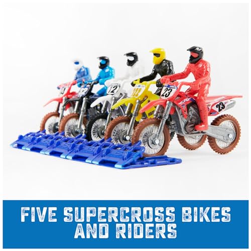 5-Pack 1:24 Scale Die-Cast Motorcycles with Rider Figure Y315