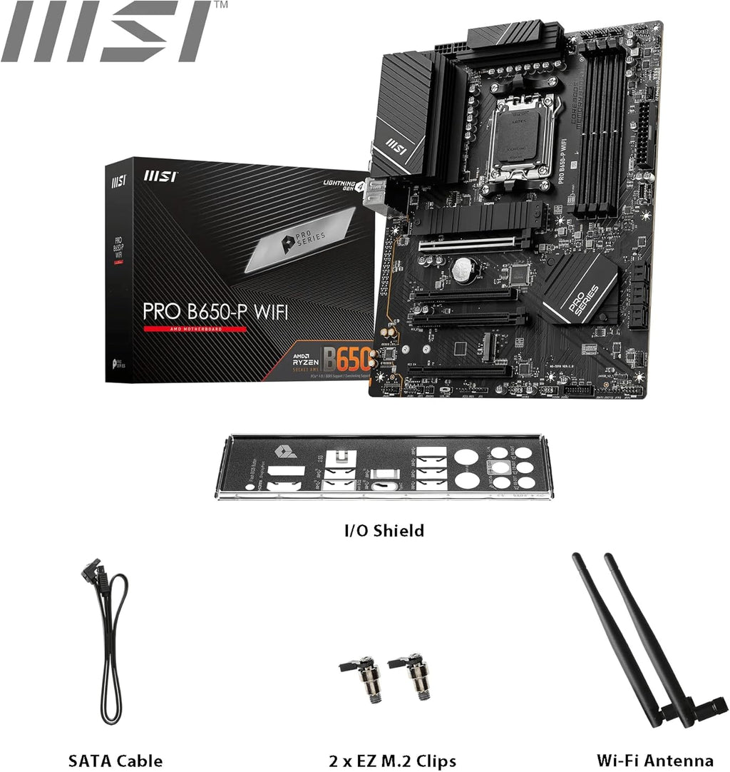 AMD AM5 ATX Motherboard, 4x DDR5, 1x PCI-E x16, 2x M.2, 6x SATA, 8x USB 3.2, 1x USB Type C K4158
