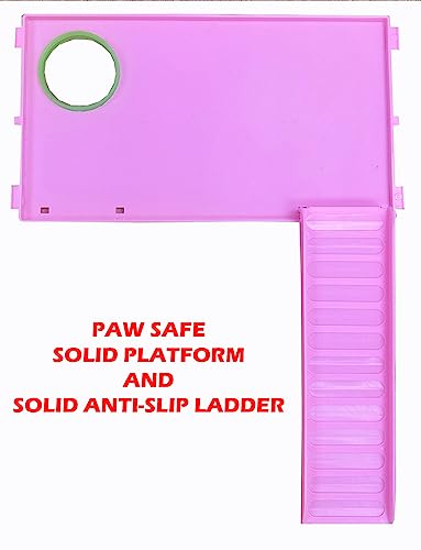 Large Twin Tower 5-Levels Crossing Tube Habitat Wire Animal Cage with Deep Base N314
