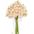 18 Pcs Artificial Silk Ranunculus Bouquet Wine Red S54964