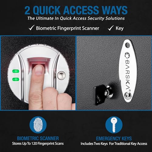 Biometric Fingerprint Rifle Safe with Removable Shelf L76842