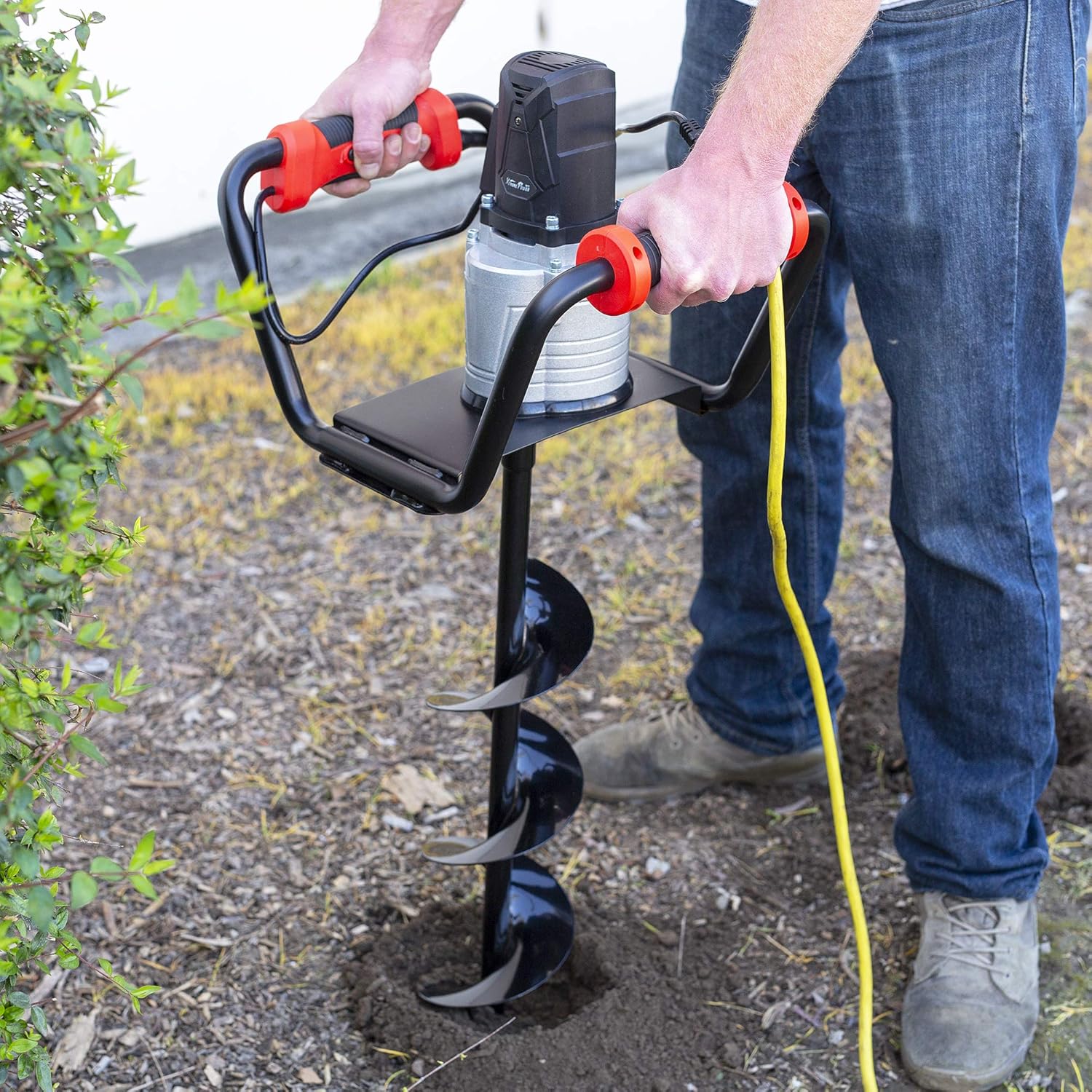 1500W Electric Post Hole Digger with 6" Auger Bit Set V396490