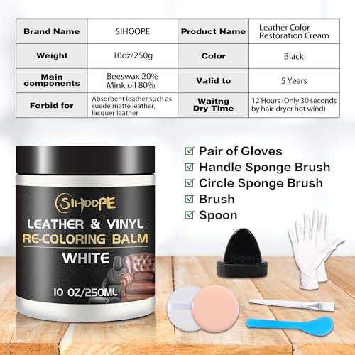 Black Leather Recoloring Balm Restoration Cream T31610