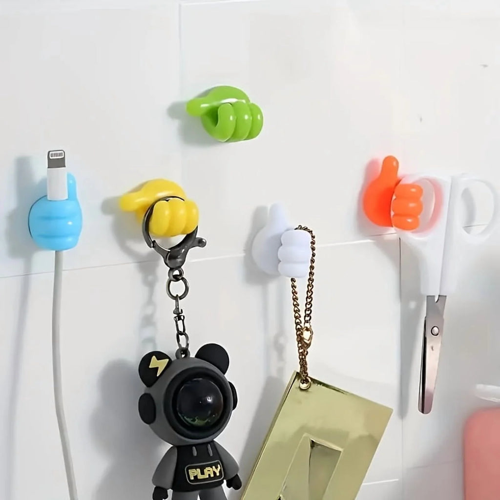 50 Pcs Silicone Thumb Wall Hook Adhesive Cable Clip Key Hanger M609