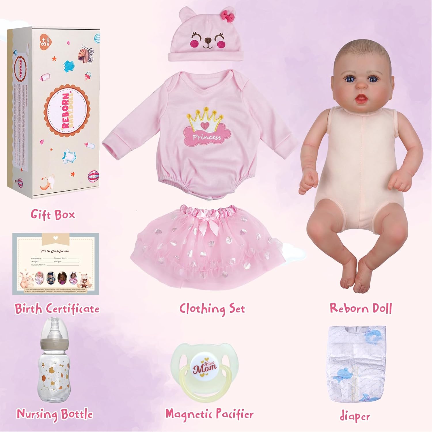 20-Inch Soft Vinyl Reborn Baby Doll P6383
