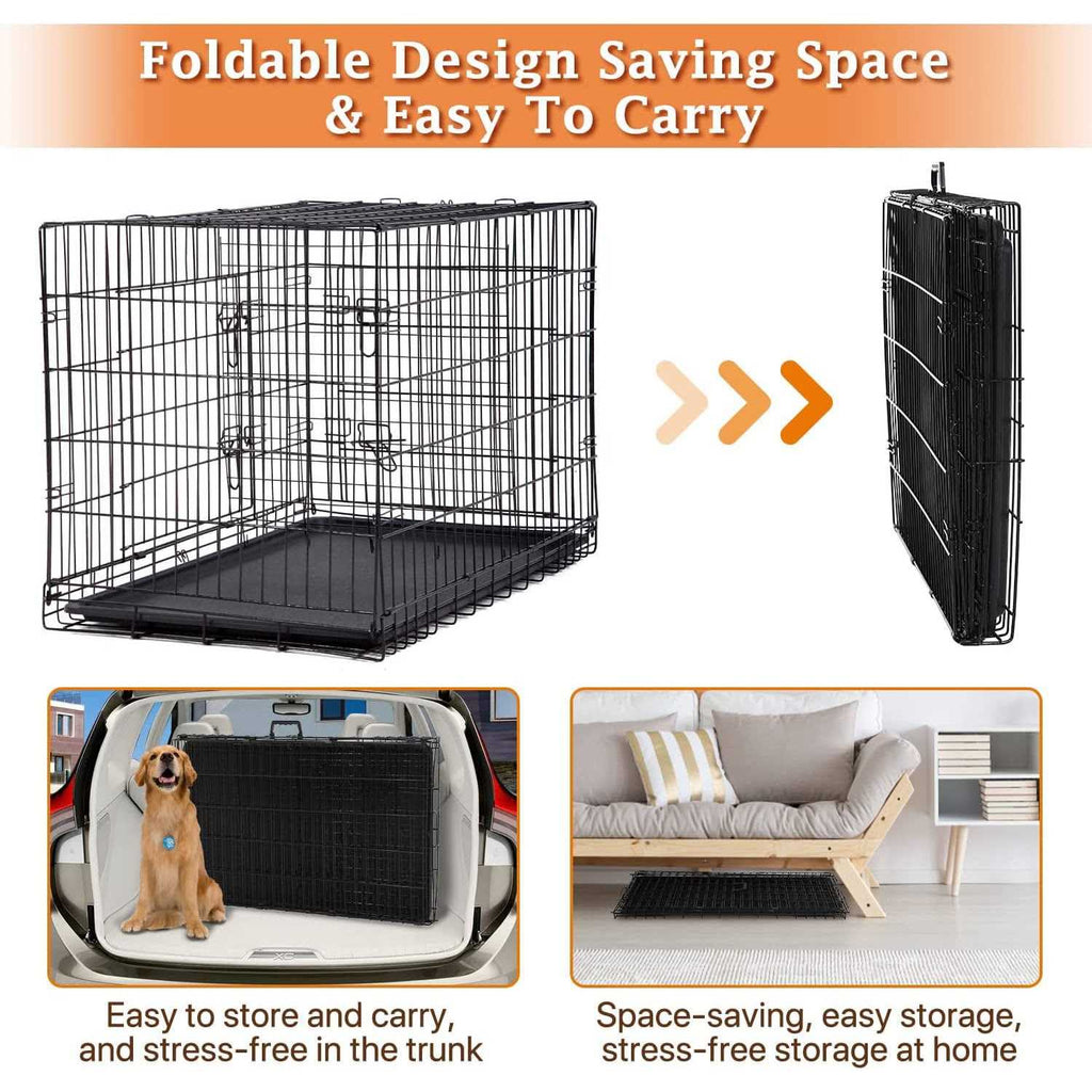 48 Inch Folding Metal Wire Dog Crate A7863