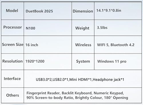 16 Inch Gaming Laptop, 16GB RAM 512GB SSD, Intel 12th Gen N95 Processor, Backlit Keyboard, Fingerprint Unlock, FHD 1920 * 1200 C52450