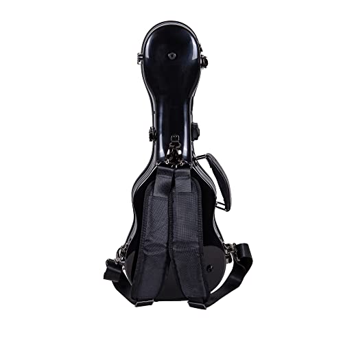White Fiberglass Baritone Ukulele Case with Removable Shoulder Straps and TSA Lock A359691