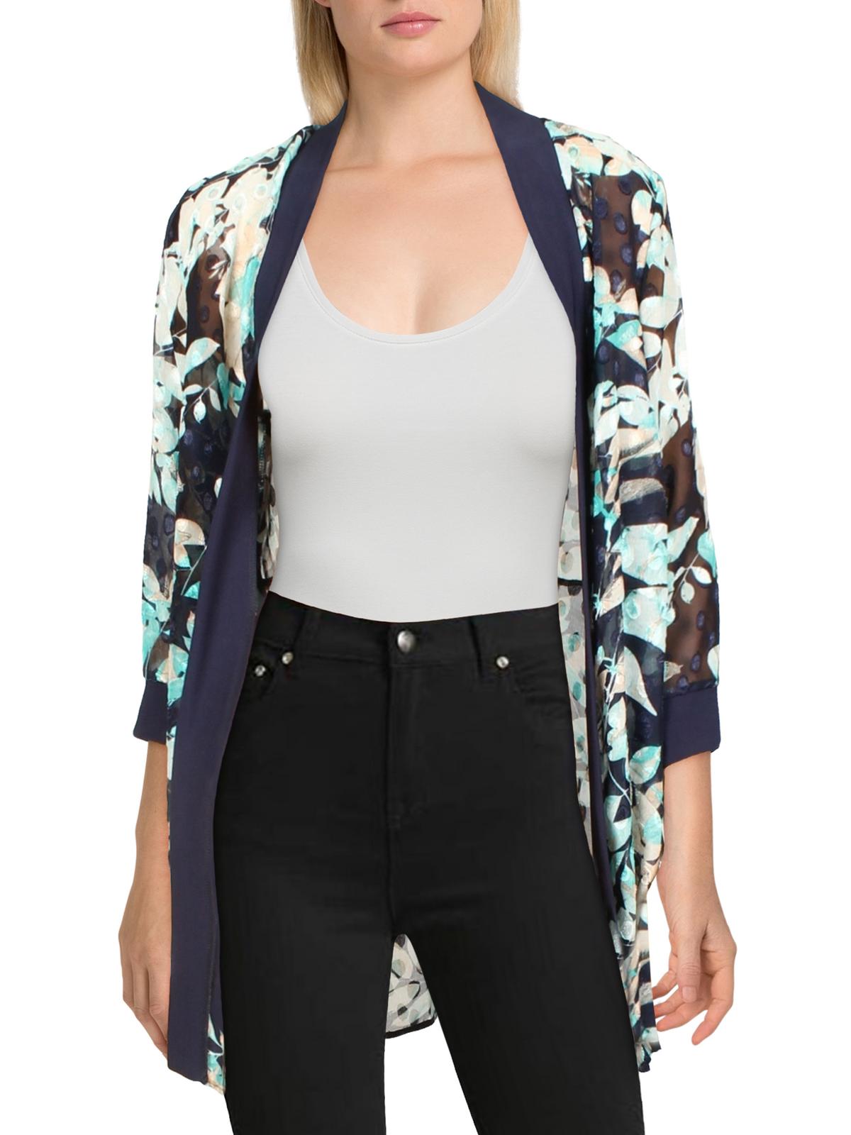 Petites Chiffon Floral Duster Blazer Z39150