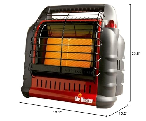 Portable Propane Heater Bundle with 10-Feet Hose and Tank Refill Adapter, 4,000 9,000 18,000 BTU (3 Items) A3896