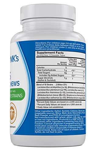 Sugar Free Natural Wild Berry Probiotics Chewable Tablets T751926