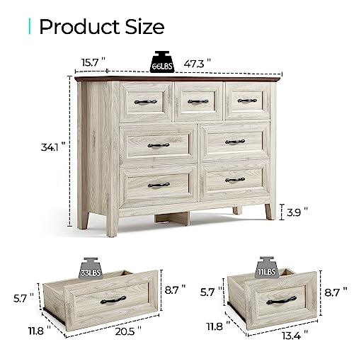 Black 9 Drawer Wood Dresser F524