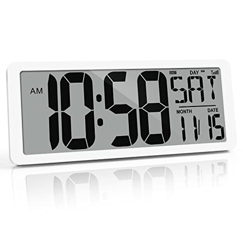 14.2’’ Wall Clock with Auto Backlight, Temp, Date, Timer, DST R99488