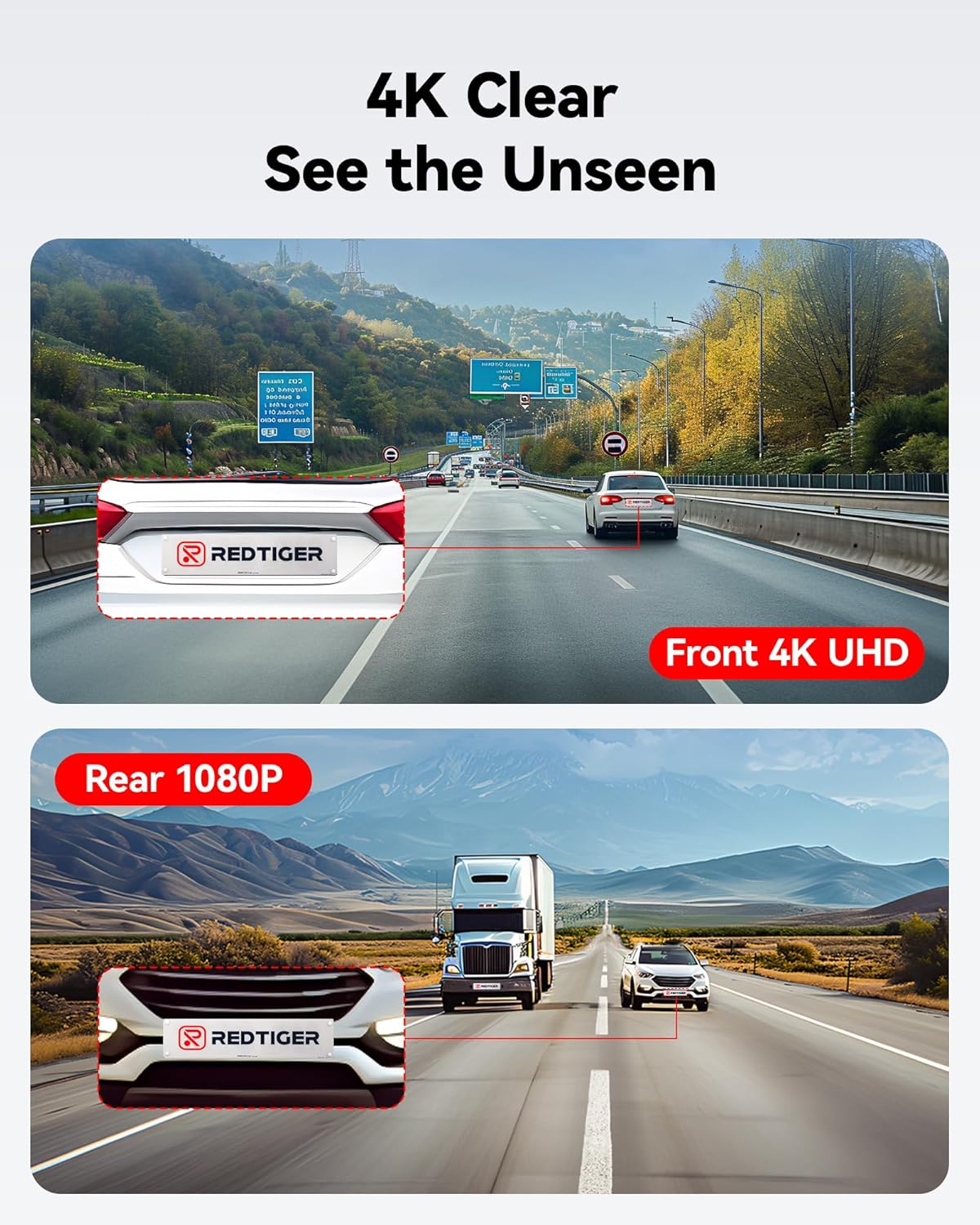4K/2.5K Full HD Dash Cam with 32GB Card N30642