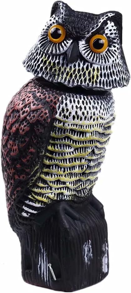 Realistic Owl Decoy with 360 Rotate Head P9476