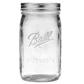 Wide Mouth Quart 32-Ounces Mason Jar with Lid and Band S651004