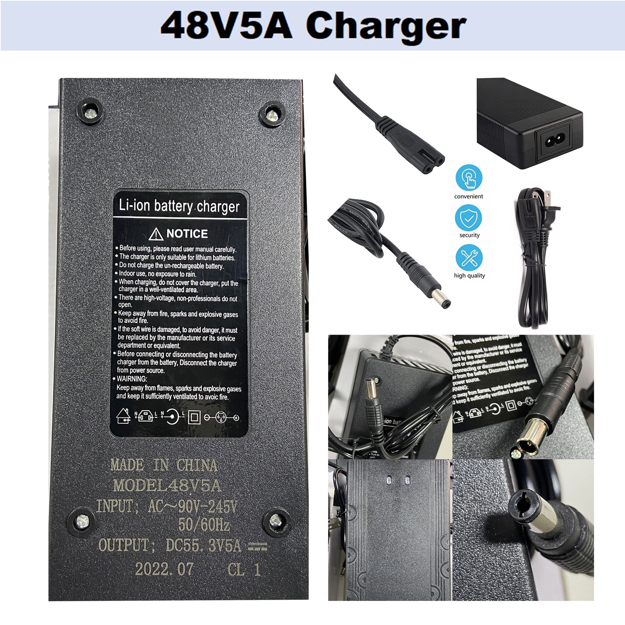 48V 14Ah Lithium Ebike Battery with 5A Fast Charger T Plug L6828
