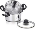 Stainless Steel 3 Quart Steamer Pot with 2 Quart Steamer Insert plus Vented Lid 3 Piece Set U160