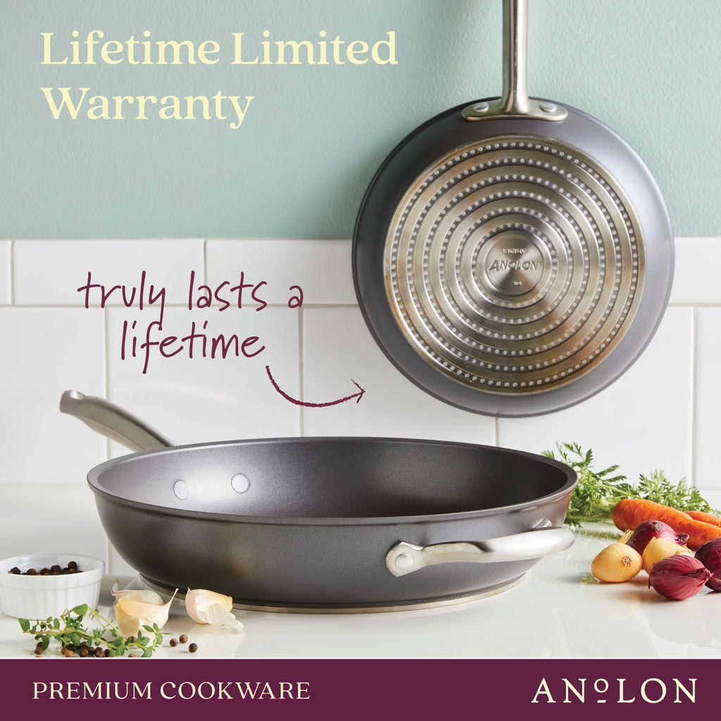 13.5-Inch Hard-Anodized Nonstick Wok with Lid X624832