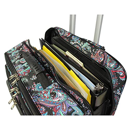 Women's Fashion Print Rolling 17" Laptop Case H3991
