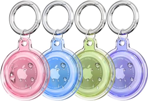 Waterproof Clear Airtag Holder with Keychain F6380