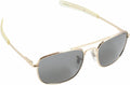 Polarized Aviator Sunglasses with Gray Lens and Gold Frame 57mm R372