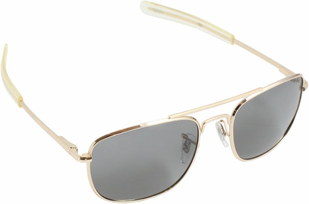 Polarized Aviator Sunglasses with Gray Lens and Gold Frame 57mm R372