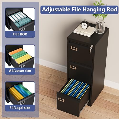 4 Drawer Metal File Cabinet with Lock C95936