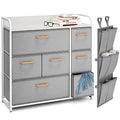 Gray 4 Drawer Fabric Dresser N4481