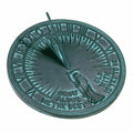 Cast Iron Sundial with Verdigris Highlights U699642