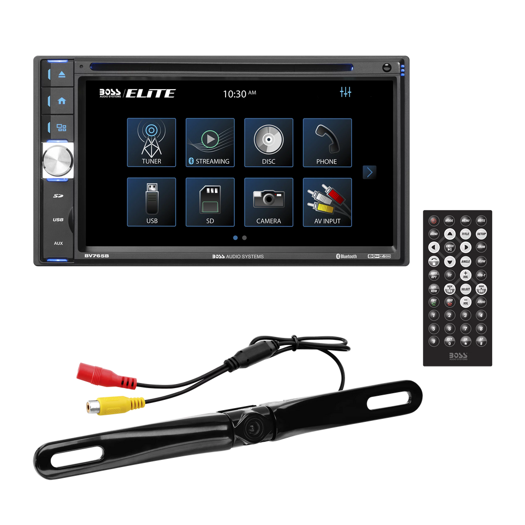 Restored 6.5 Inch Double Din Touchscreen Car Audio Stereo System with Bluetooth U872